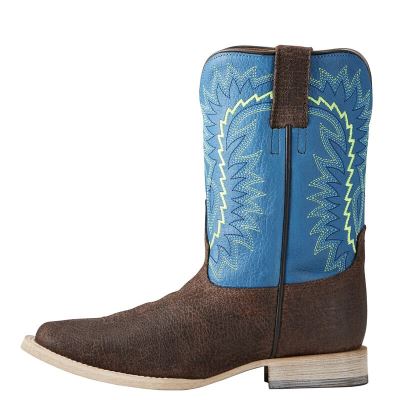 Ariat Relentless Elite - Western Laarzen Chocola / Blauw Kinderen - 10346-772